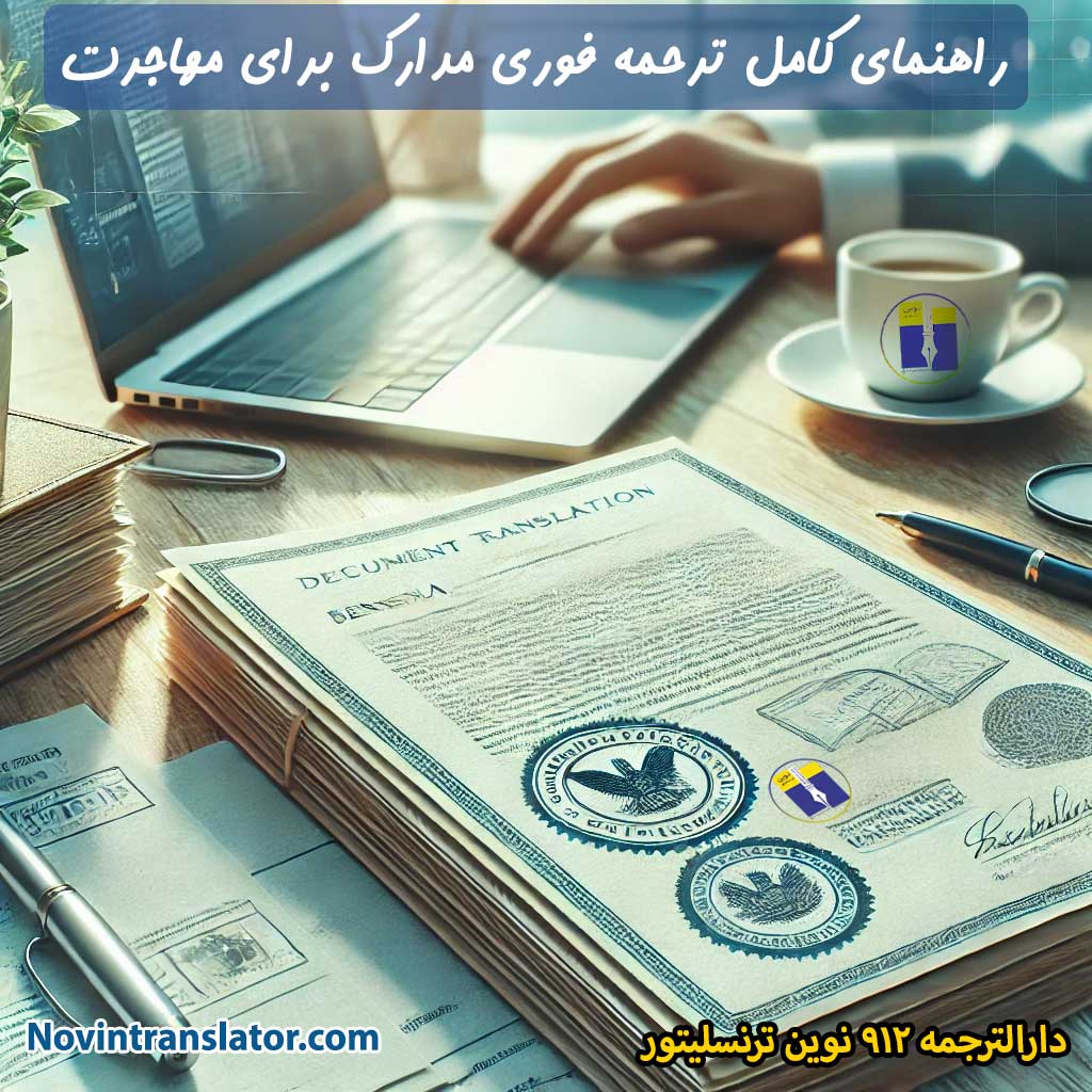 ترجمه فوری مدارک برای مهاجرت